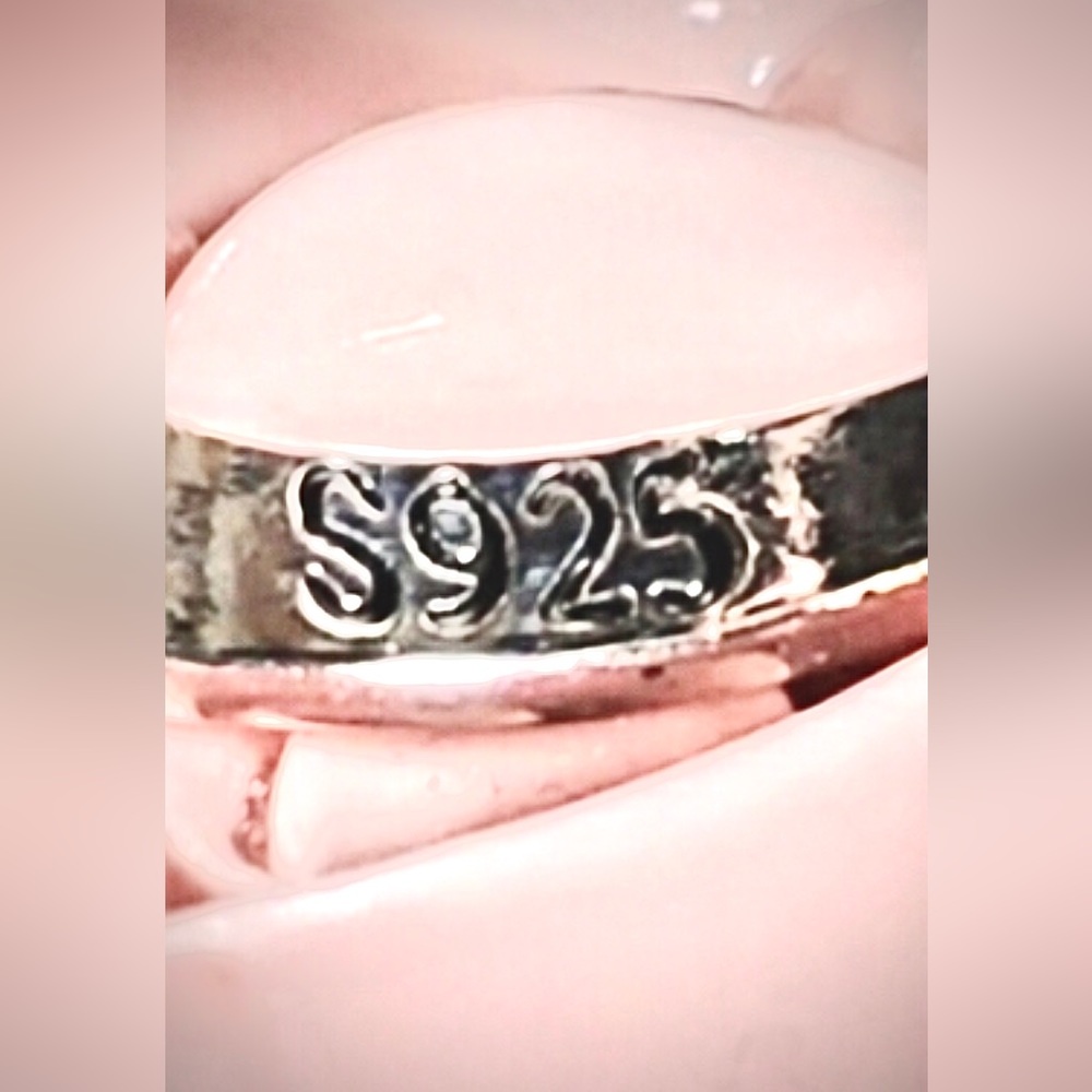 Sterling Silver Rose and Vine Ring size 8 - Picture 5 of 9